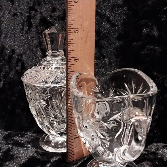 Vintage Sullivans Hand-Made 24% Pbo Cut Glass Pitcher/Creamer and sugar set - Picture 9 of 9